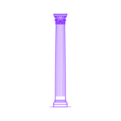 Buildings Stone Columns Greek Corinthian Fluted Large Simple Line Art Svg, Free Vectors File